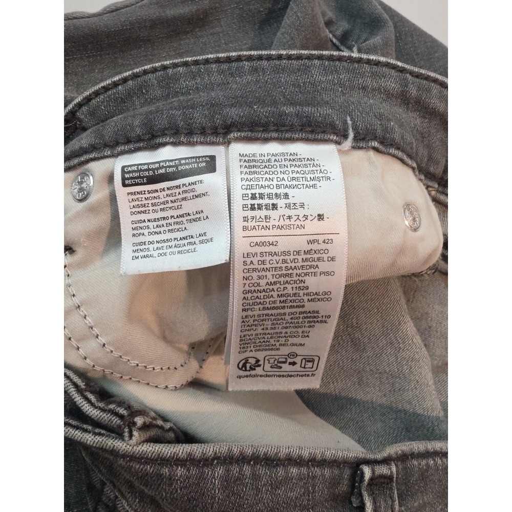 Levi's Grey Boyfriend Jeans Women 20W Whiskered Relaxed Fit 28944-0035 - Picture 5 of 10